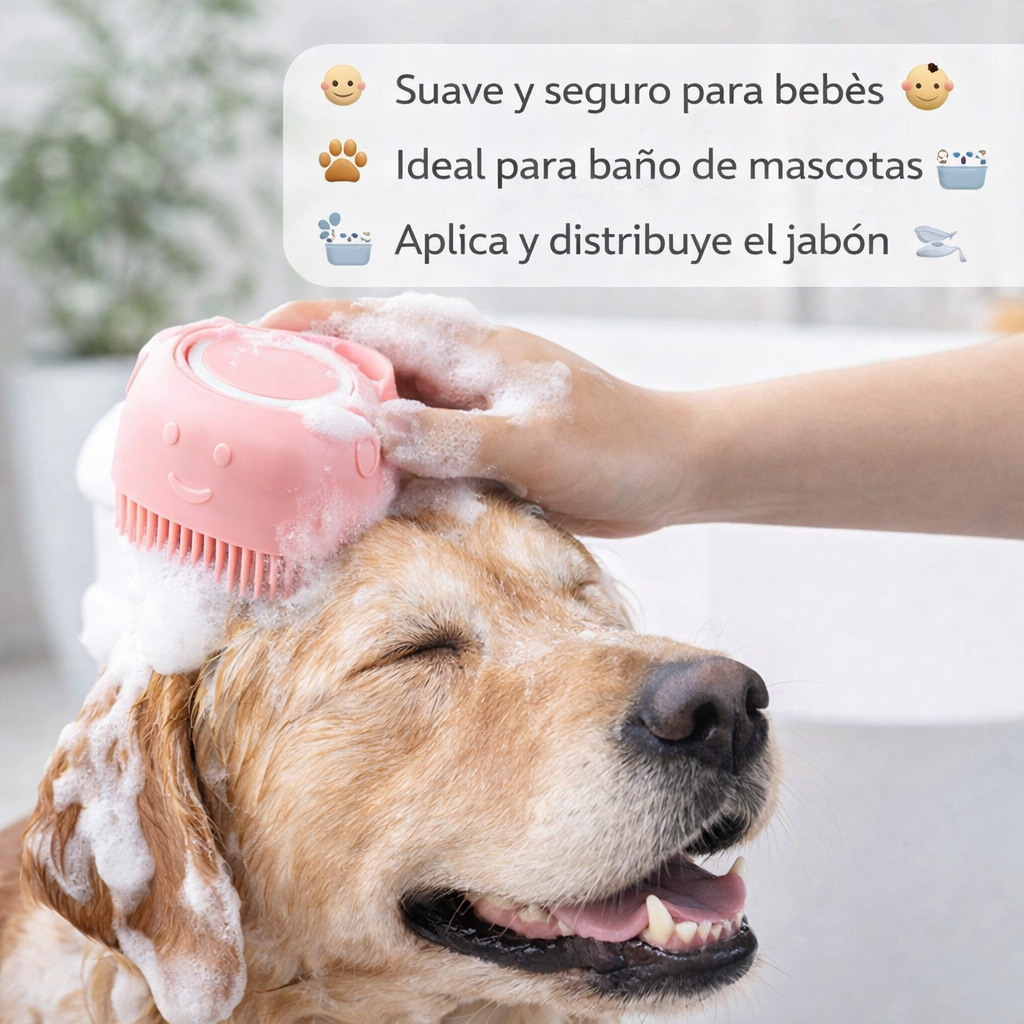 Cepillo corporal de silicona suave multiuso 🛁🐶