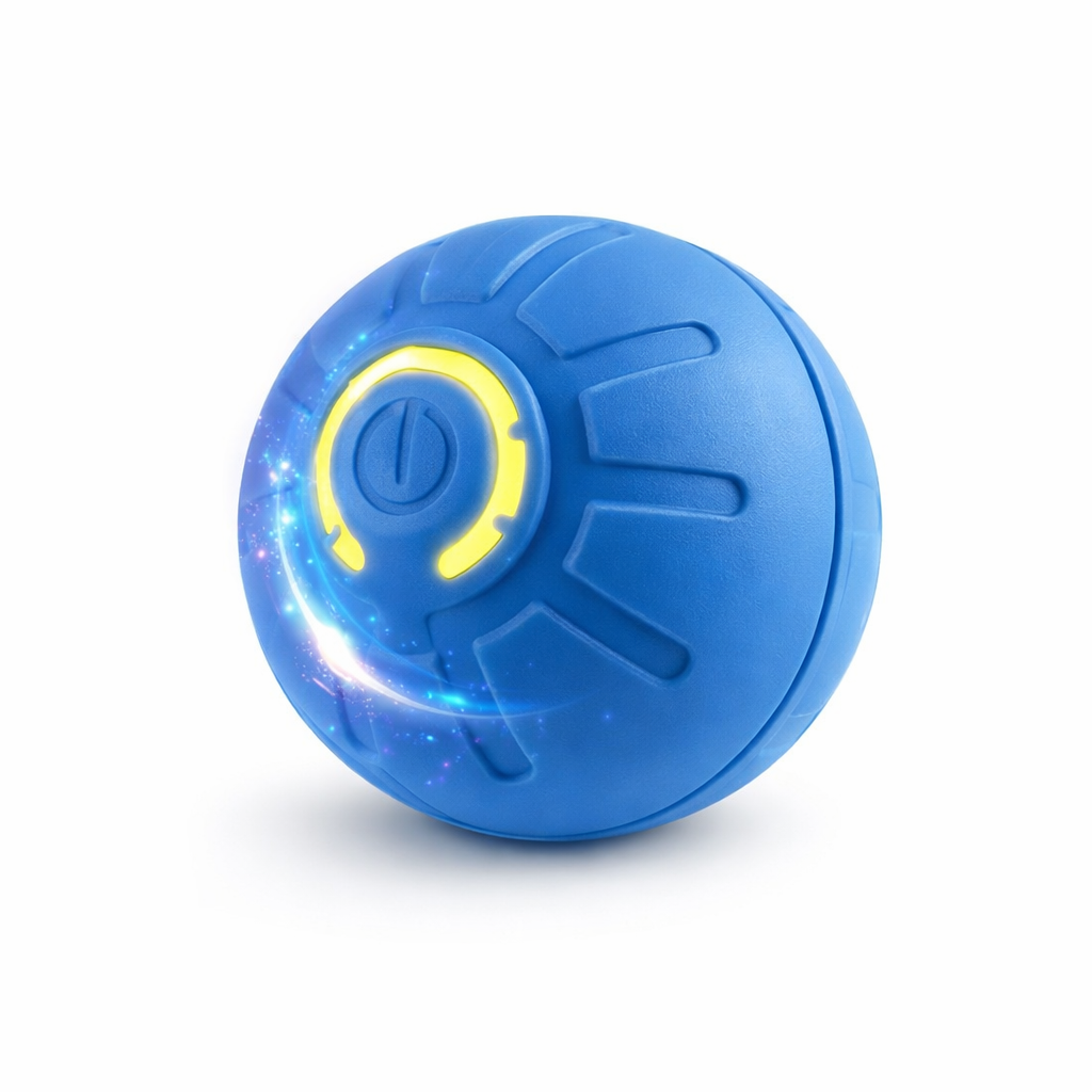 🛒 Pelota inteligente para mascotas – movimiento autónomo y luces LED