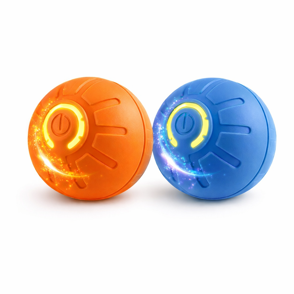 🛒 Pelota inteligente para mascotas – movimiento autónomo y luces LED