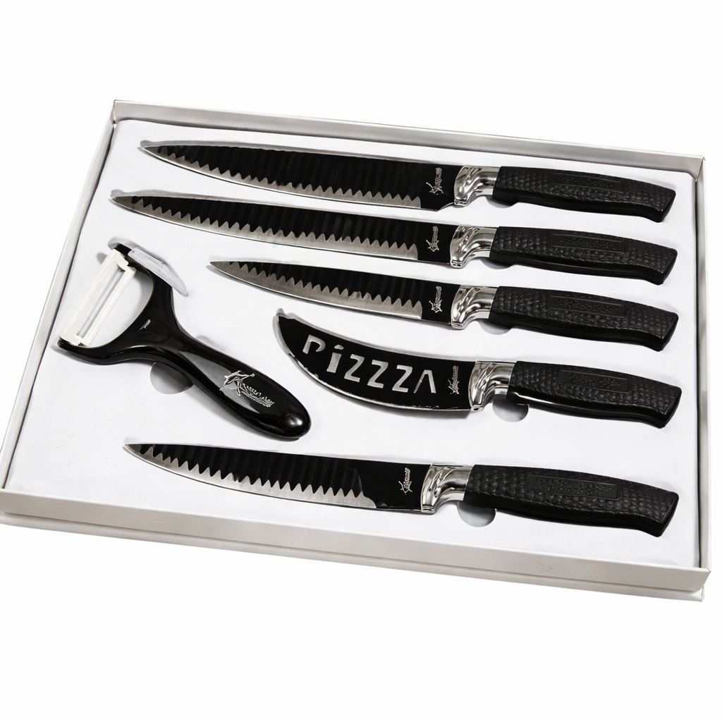 Juego de 5 cuchillos profesionales + pelador de regalo 🔪✨🎁