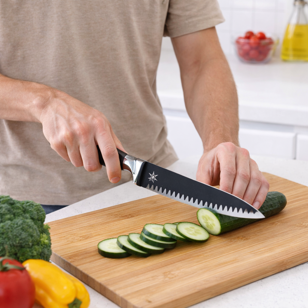 Juego de 5 cuchillos profesionales + pelador de regalo 🔪✨🎁