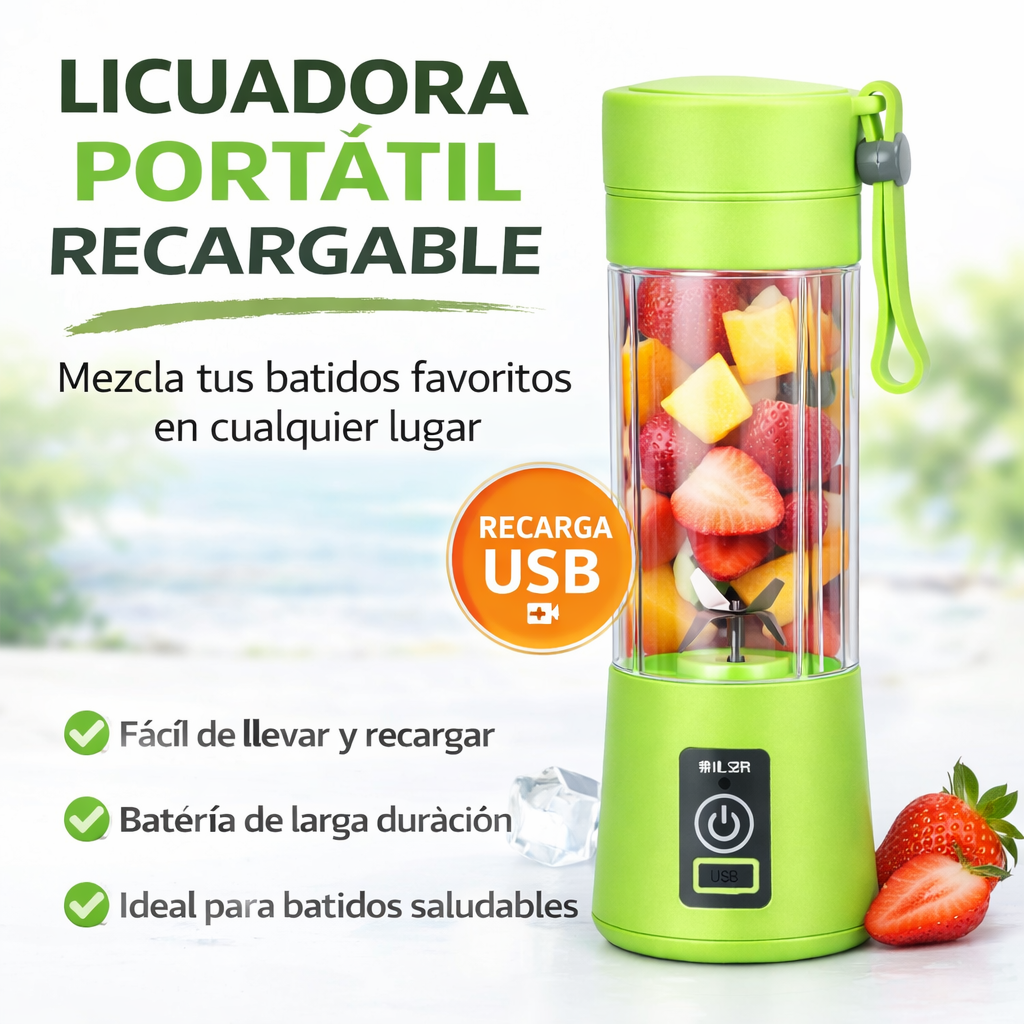 Licuadora portátil USB recargable 🥤🔋