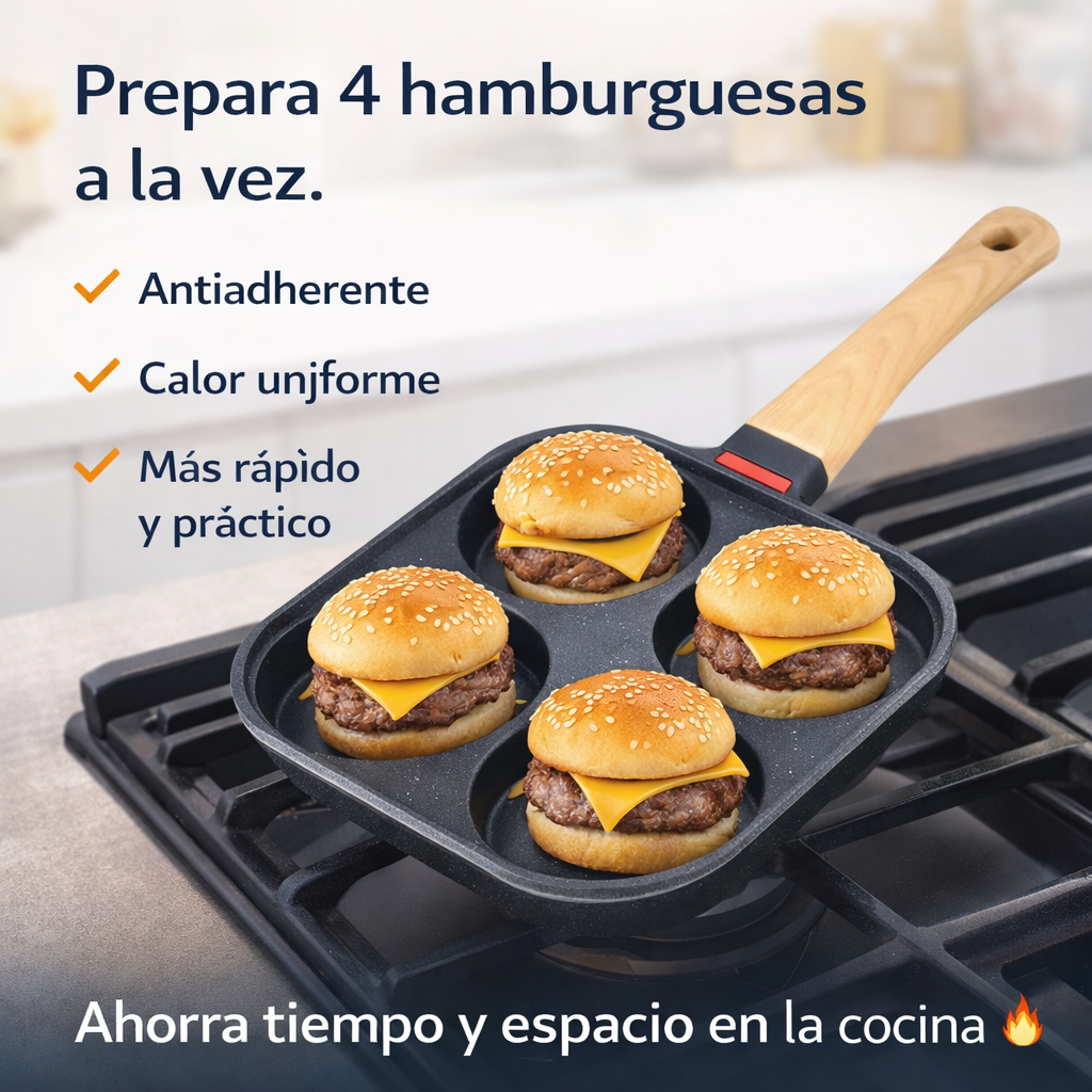 ⭐🍳 Sartén antiadherente de 4 tazas – diseño multifunción