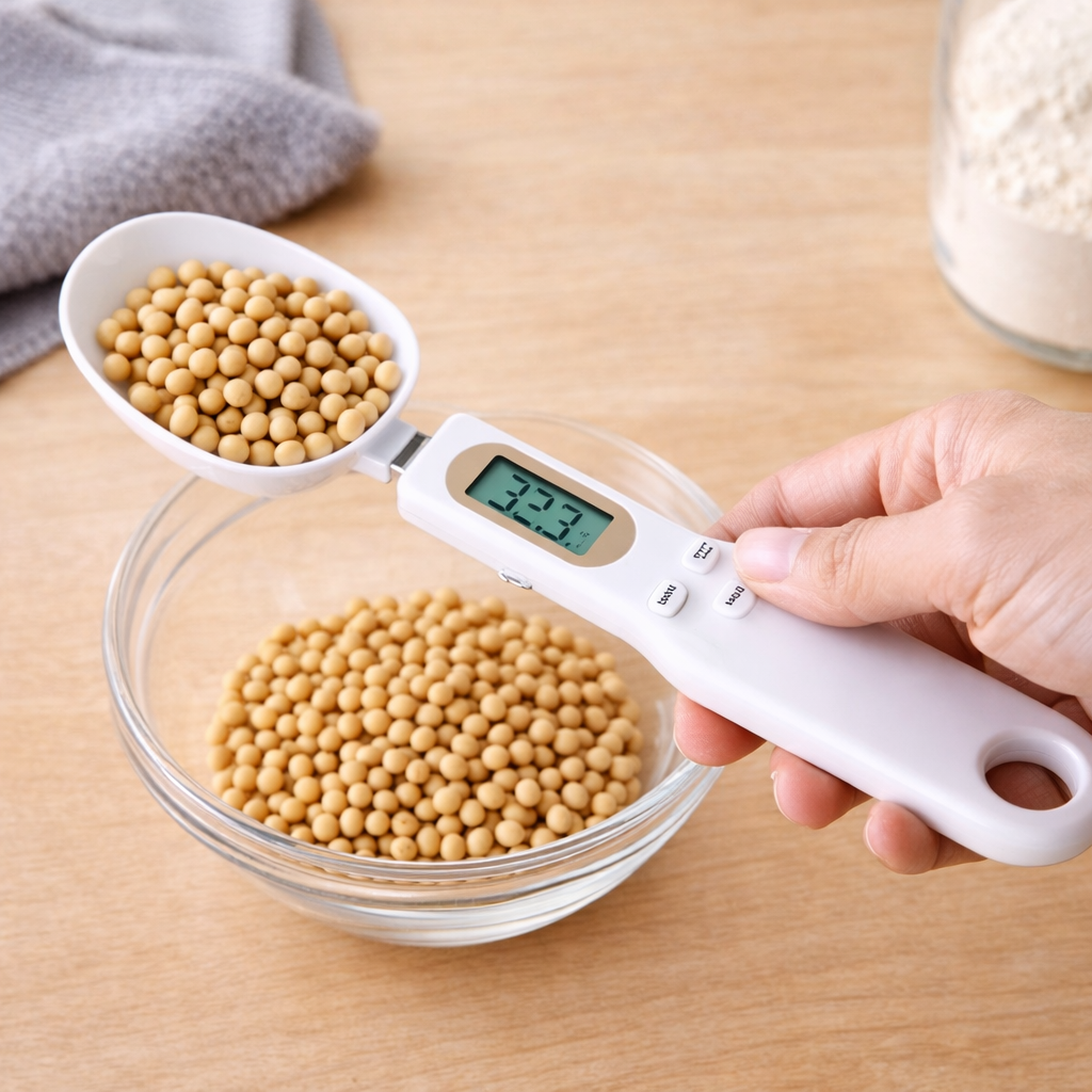🥄 Cuchara báscula electrónica de precisión para cocina, repostería y café