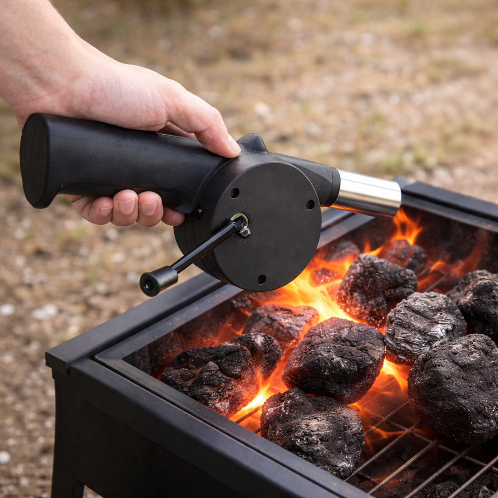 🔥 Soplador de carbón manual con manivela Expert Grill
