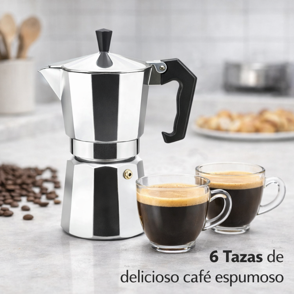 ☕ Cafetera Exprés Greca 6 Tazas – Café intenso estilo italiano