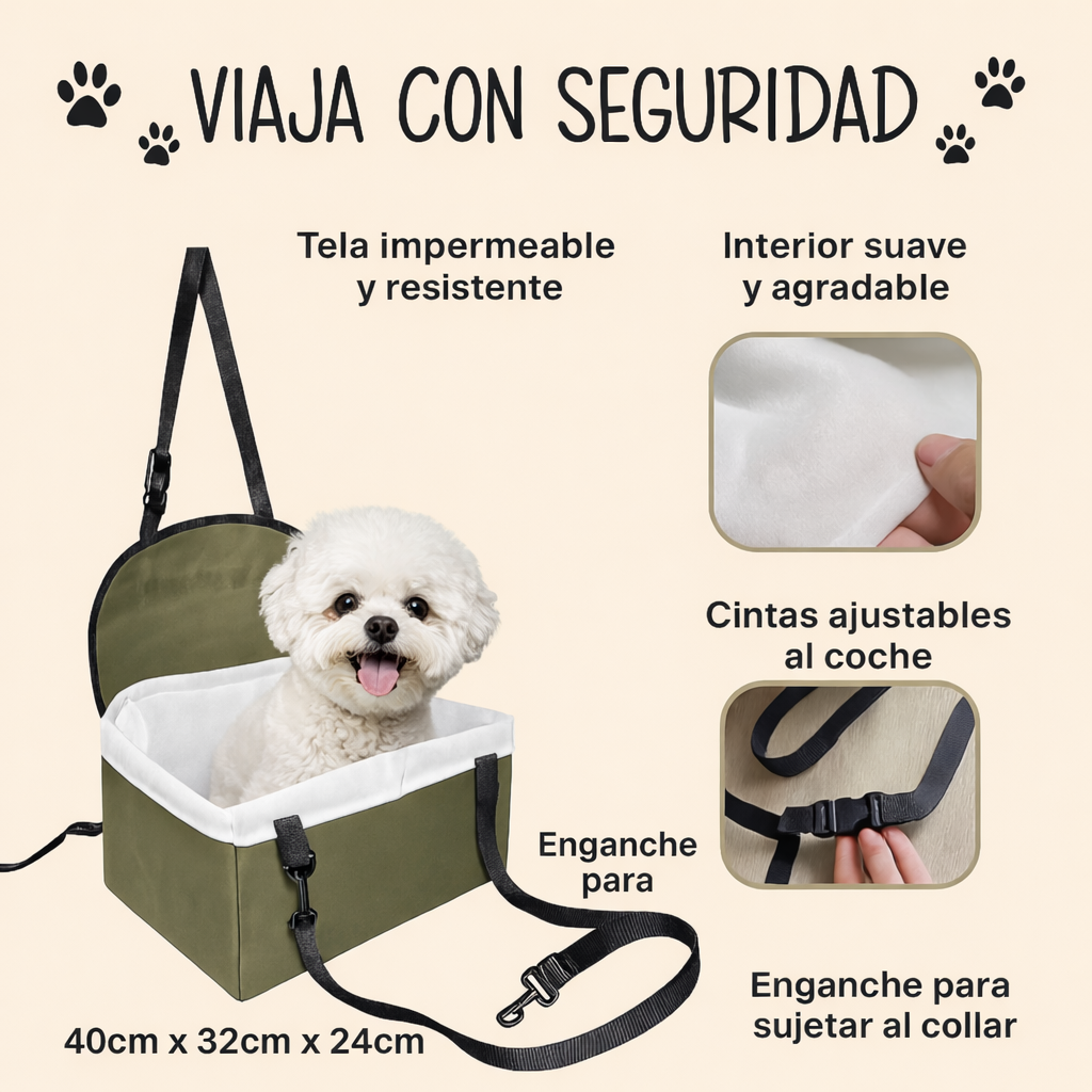 🐶 Asiento de Seguridad para Mascotas