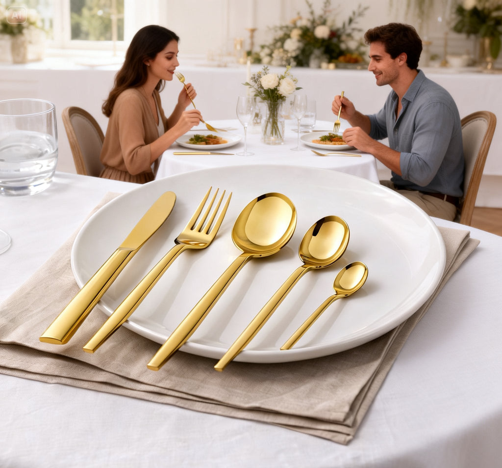 🍽️ Set de Cuchillería 24 Piezas en Acero Inoxidable – Elegancia y durabilidad en tu mesa