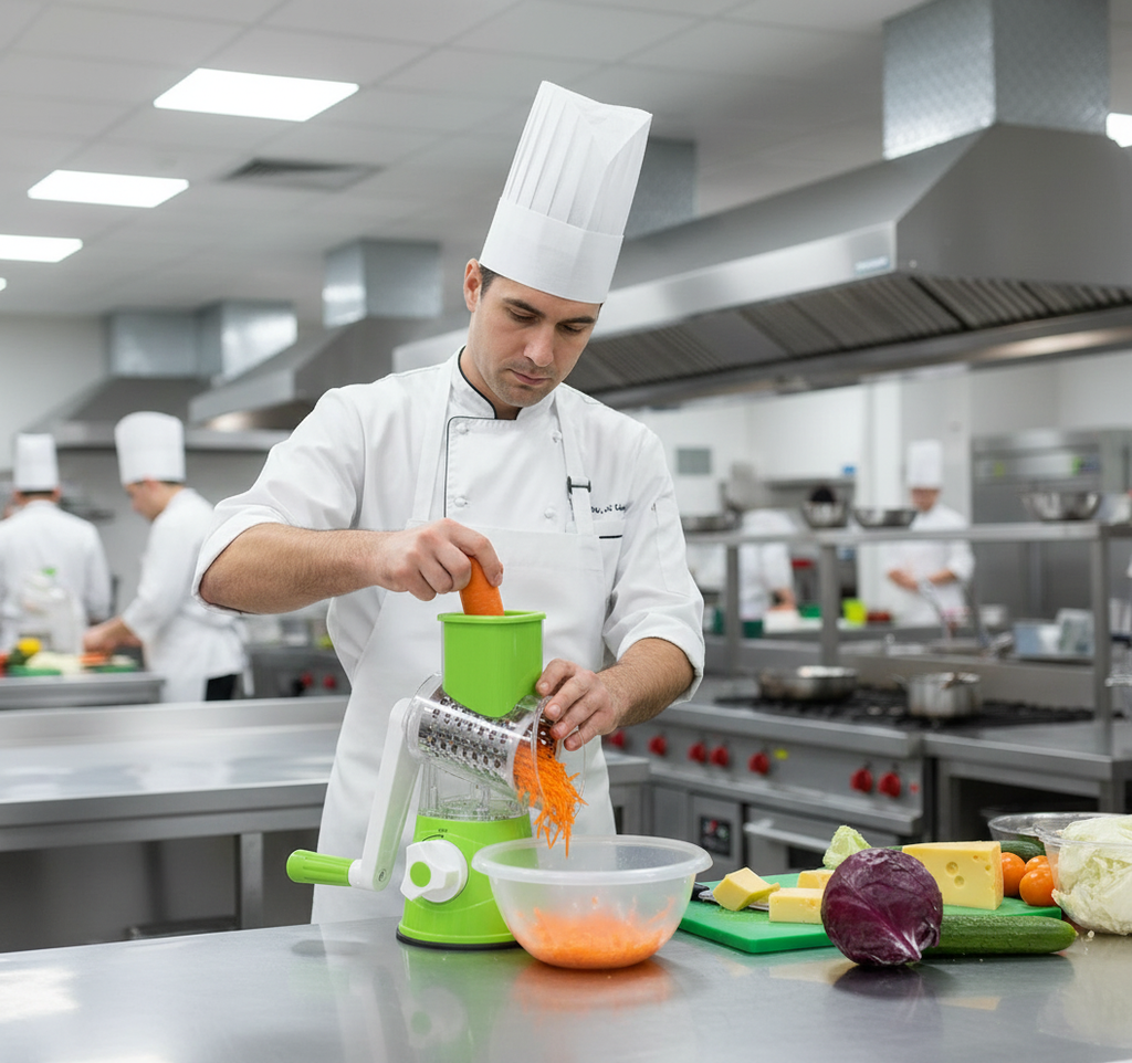 Rallador de tambor manual 3 en 1 con manivela 🧀🥕