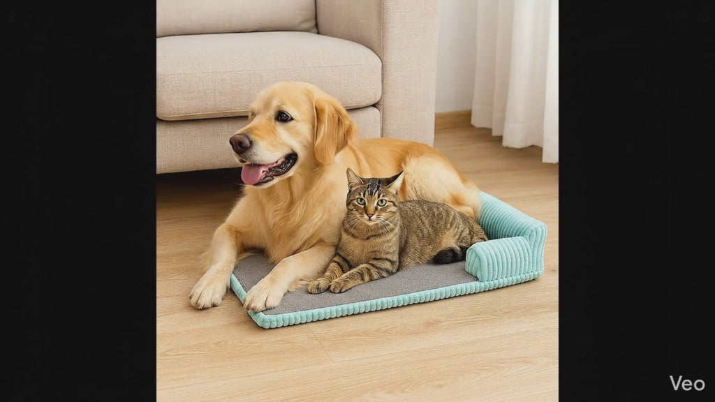 Cama terapéutica tipo sofá para perros y gatos – confort y descanso 🐾🛋️